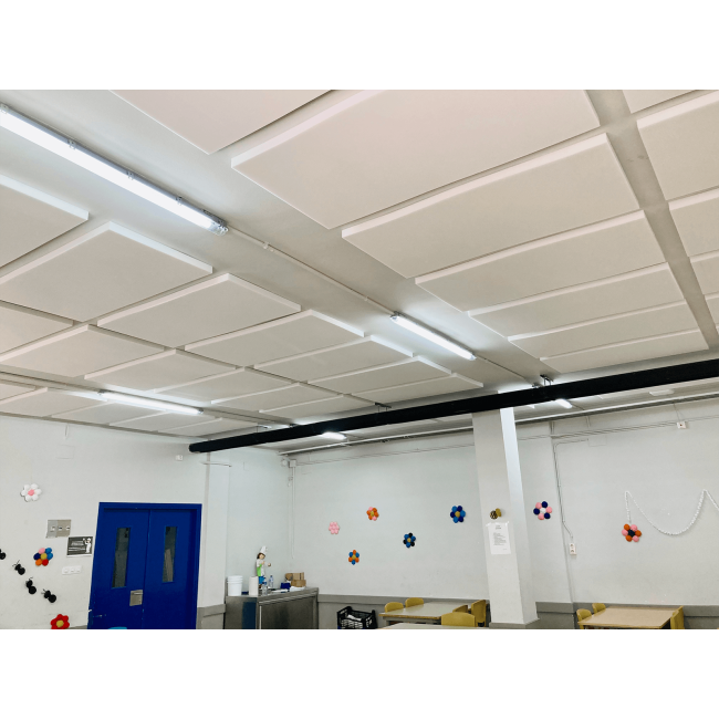SLÄT XL - Panell acústic de Basotect® blanc (120x60 cm) per a escoles