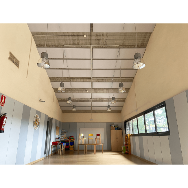 SLÄT XL - Grey Basotect® acoustic panel (120x60 cm) for schools