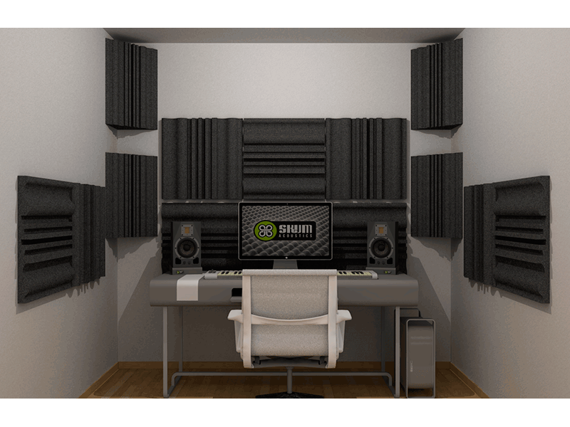 Traitement acoustique pour home studio Absorbant le son coton noir, Adapté  for plafond Panneaux acoustiques mur Pro Trap 59947 - Cdiscount TV Son Photo