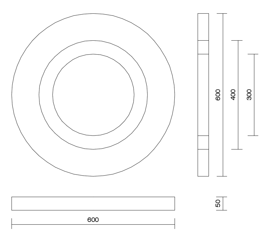 dibujo técnico panel acústico Cirkel
