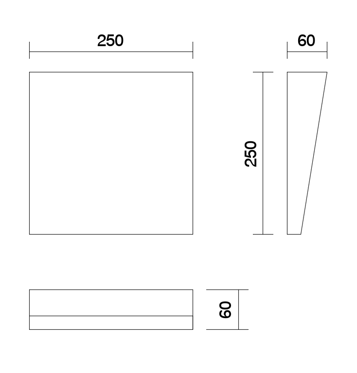 tecnical drawing Klinker panel