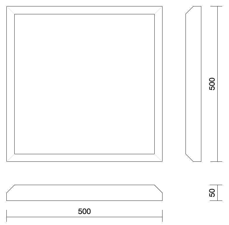 dibujo técnico panel Mocka