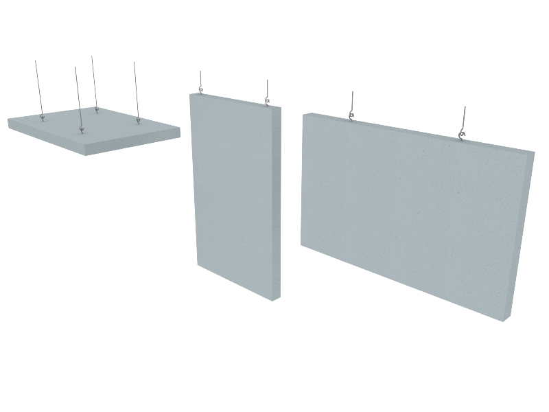 Panneaux acoustiques pour plafonds - baffle mousse de mélamine